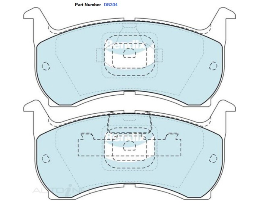 Bendix Advance Brake Pad Set Front For Ford Telstar, Mazda 626/Capella -DB304AD