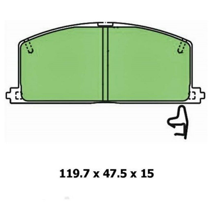 Protex Brake Pad Set Front For Toyota Starlet 1.3L/1.5L I4 2EL 1N 4EFE 4EFTE