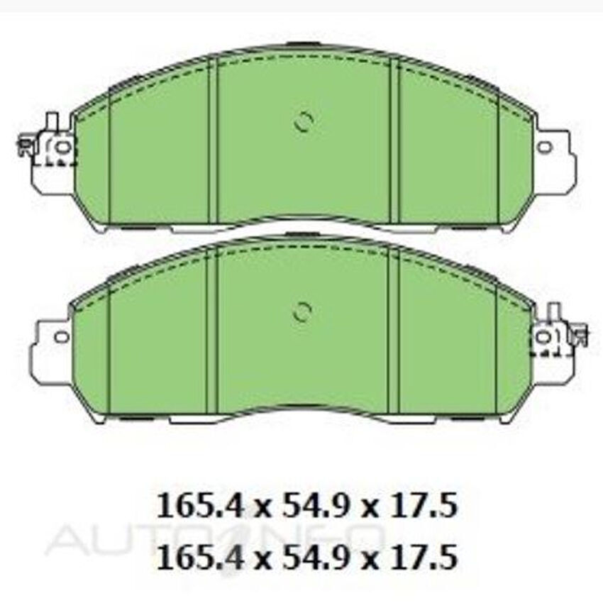 Ultra Ceramic Brake Pad Front For NISSAN NAVARA DX/RX/SL, ST, ST-X 2015-on