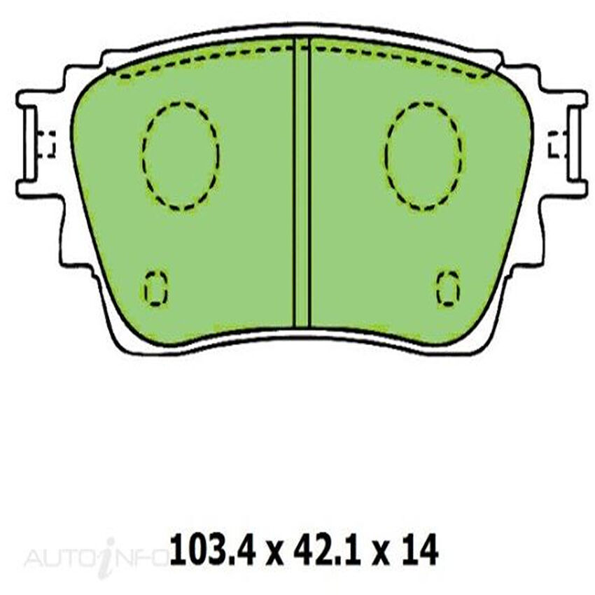 Ultra Ceramic Brake Pad - Rear For MITSUBISHI ECLIPSE/OUTLANDER
