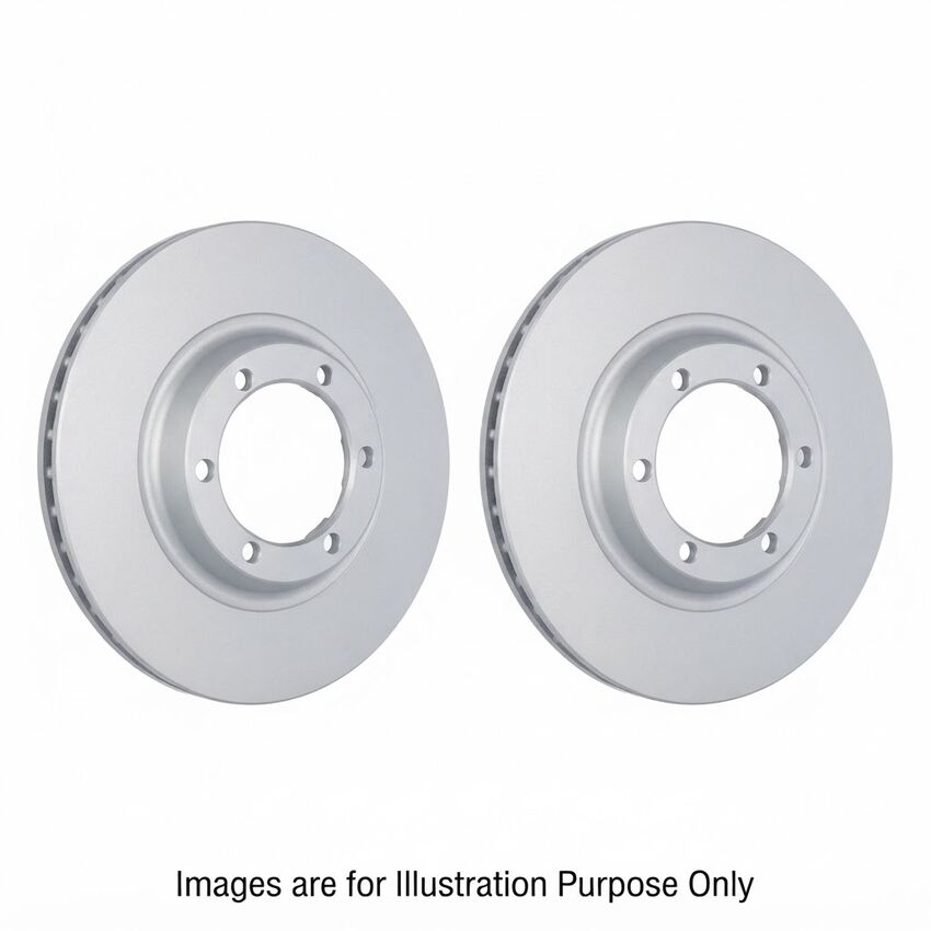 DBA Rear Solid Disc Rotor Pair For Dodge Avenger JS 2.4L EDG 16V MPFI 4cyl 125kW
