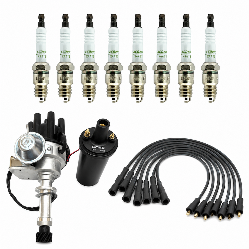 Distributor Coil, Leads Set & Spark Plug Kit For Holden Brougham HG/ HT 5.0L V8