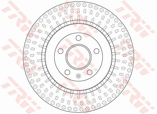 1X TRW Disc Brake Rotor 330mm Rear For Audi A5 8T3, F53 F5P, 8F7, 8TA, F5A F5F