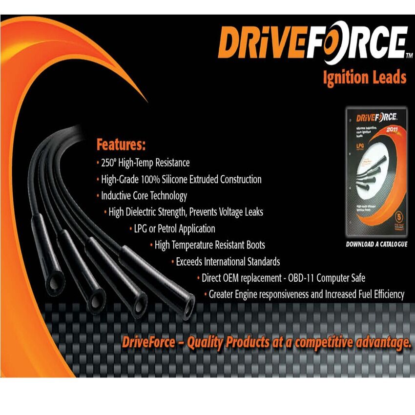 DriveForce Spark Plug Lead Kit For Toyota HiAce YH Series 1.6L/2.0L/2.2L