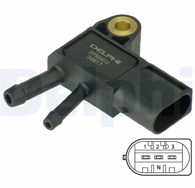 Delphi Exhaust Pressure Sensor 2 Pin For Mercedes-Benz C-Class CL203, C204 2.2L