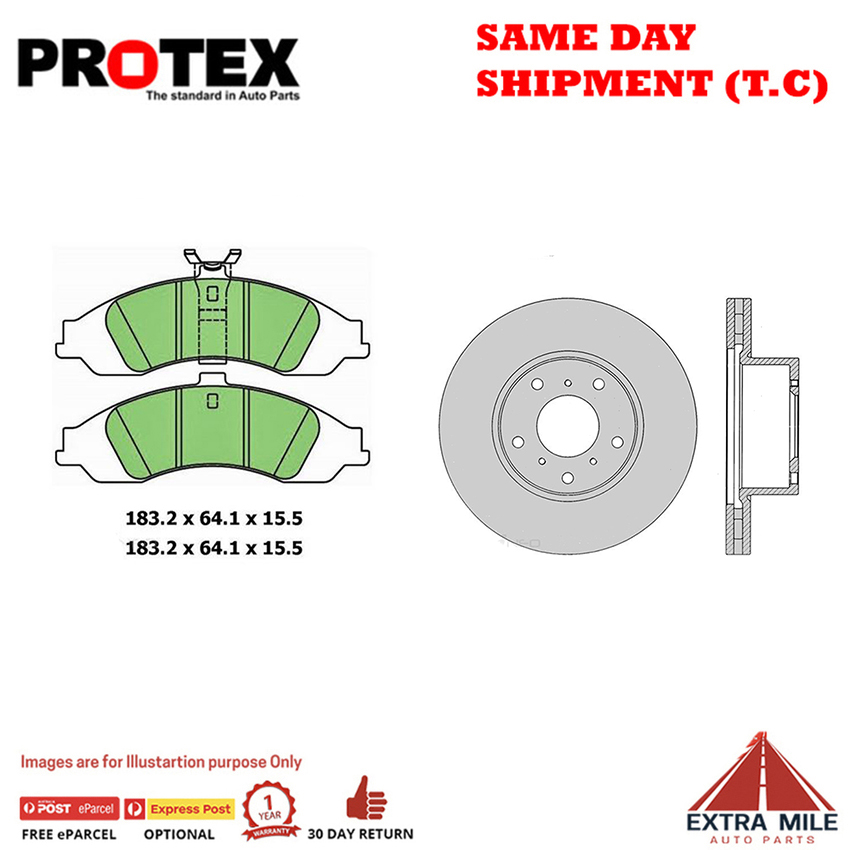 Rotors & Ceramic Brake Pad Set Front For Holden Commodore VT VU VX VY VZ Crewman