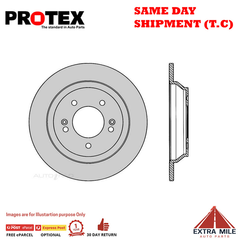 2X Protex Rear Rotor For KIA Rondo RP 2.0L FWD 3/13-on