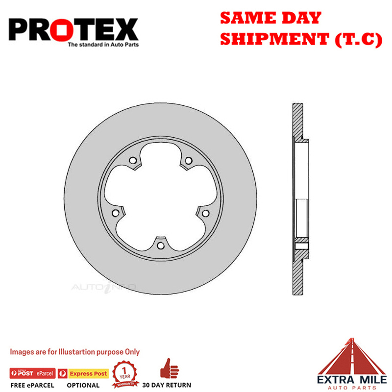 2X Protex Rear Rotor For FORD 2.2L RWD SRW 1/14-on