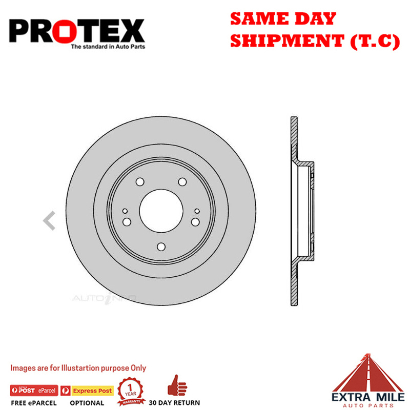 2X Protex Front Rotor For MITSUBISHI FUSO Canter FB511 2.8L 98 - 02