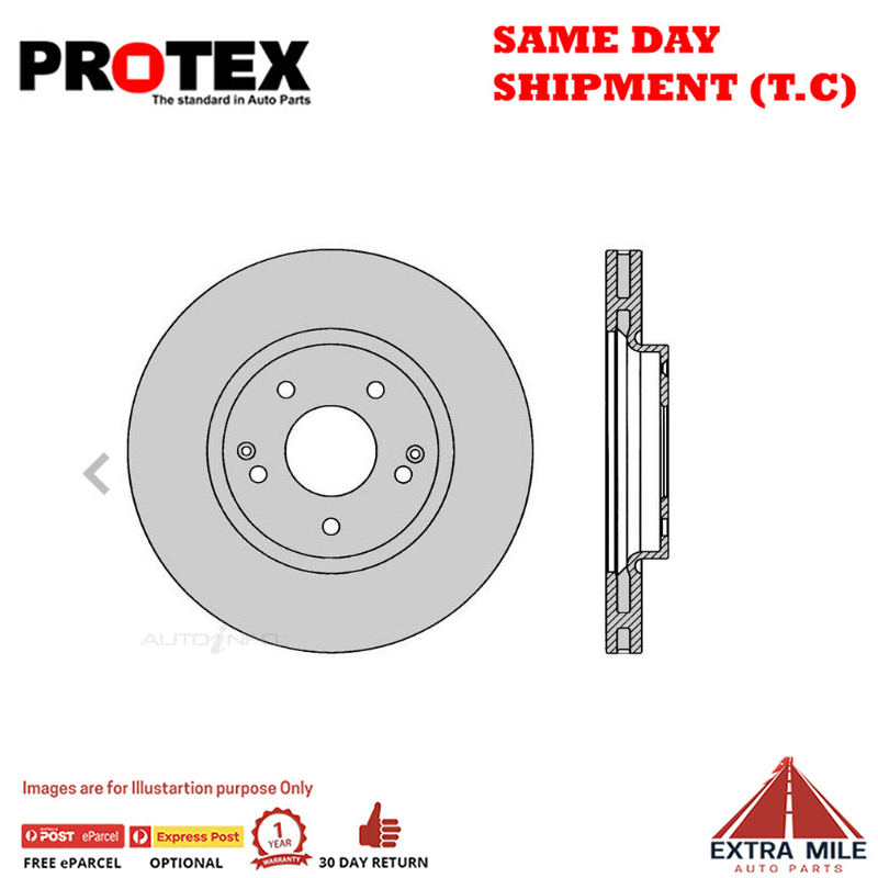 2X Protex Front Rotor For SSANGYONG Korando/ACTYON 2012-on