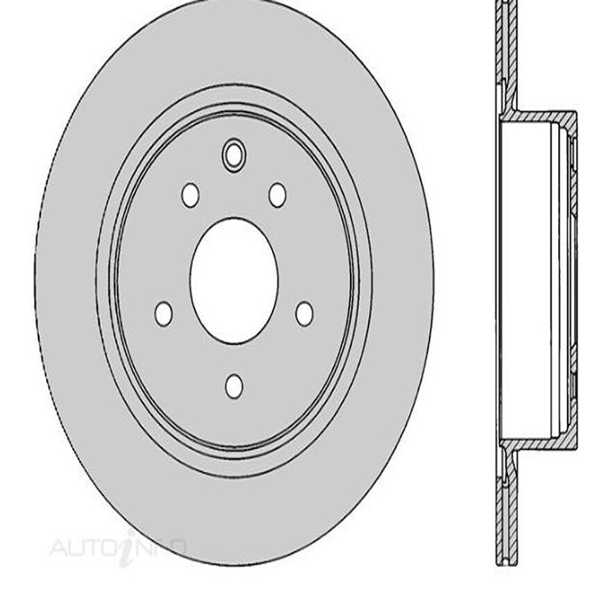 Rear Rotor For NISSAN 350Z Z33 3.5L V6 With Standard Brakes 10/05 - 2/09