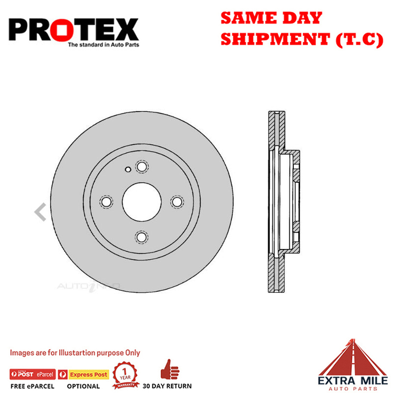 2X Protex Front Rotor For  FORD Fiesta WT 2010-on