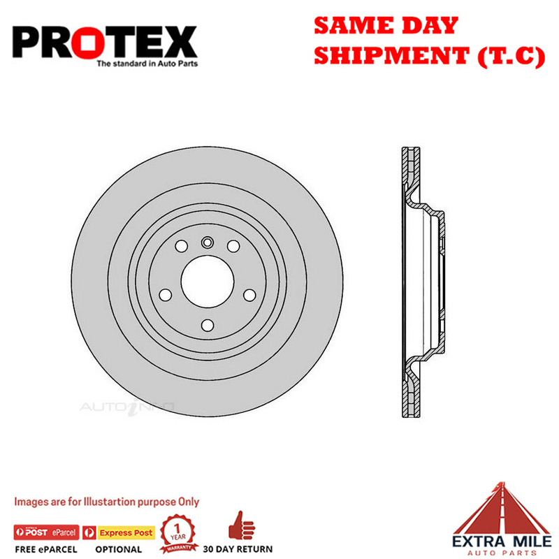 2X Protex Rear Rotor For MERCEDES BENZ GLE250d W166 2.1L Elect/Diesel 2015-on