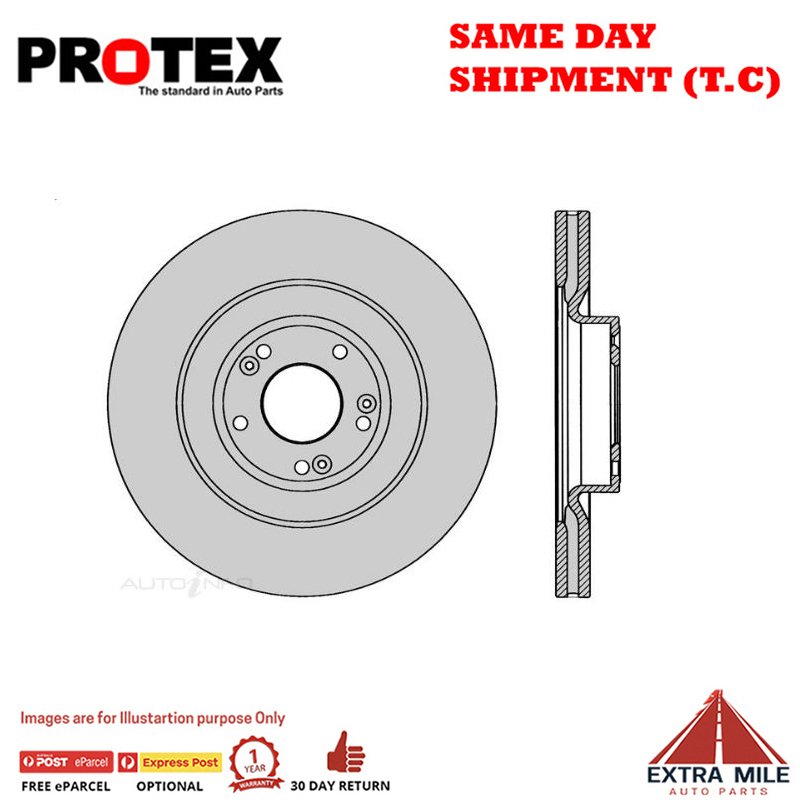 2X Protex Front Rotor For HYUNDAI Genesis DH 3.8L V6  7/14 - 12/16