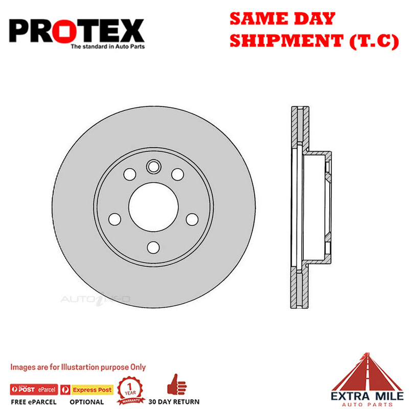 2X Front Rotor For VOLKSWAGEN Transporter IV Front PR 1LE, 1LU 5/96 - 4/03