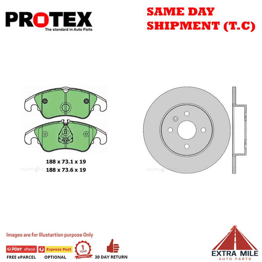 Rotors & Ceramic Brake Pad Set Rear For Holden Combo XC 2004 on