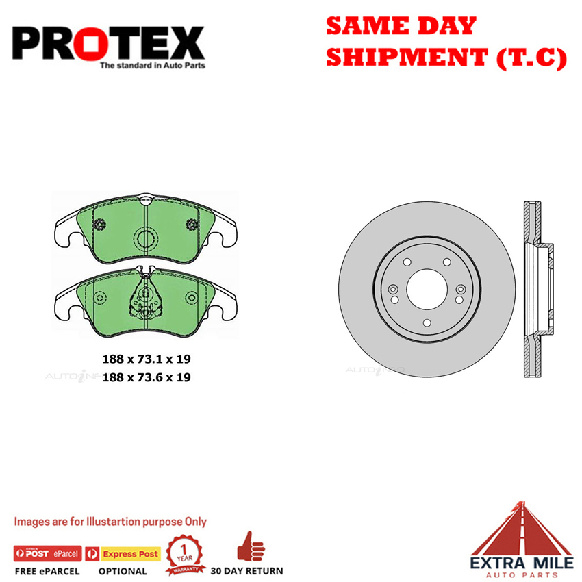 Rotors & Ceramic Brake Pad Set Front For Hyundai Santa Fe CM 9 06 12