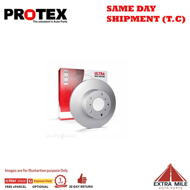 2X Protex Rear Rotor For VOLKSWAGEN Golf VI Rear PR 1KE, 1KF 8/09 on