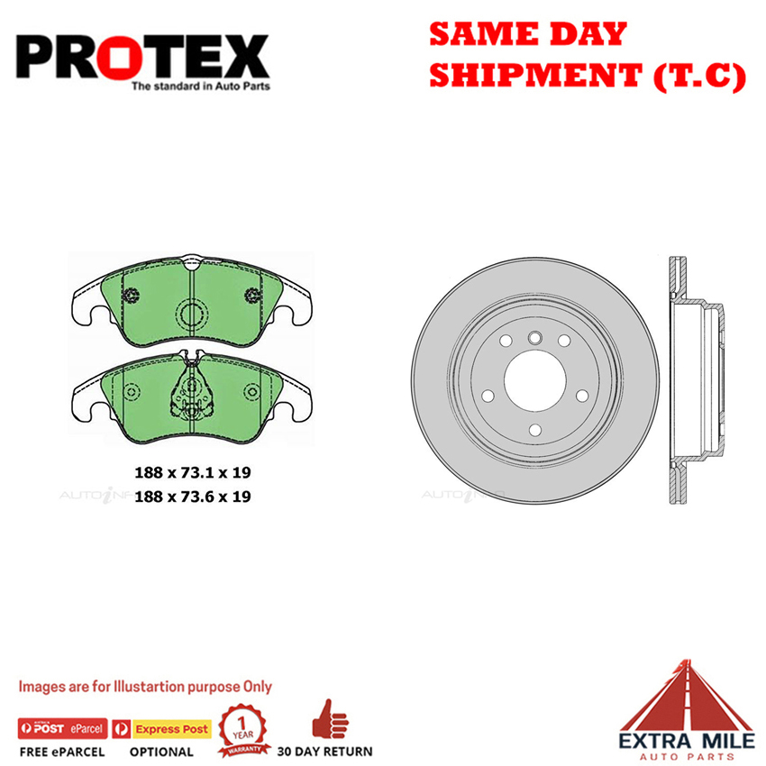 Rotors & Ceramic Brake Pad Set Rear For BMW X1 xDrive 25ix E84 130i 123d E87