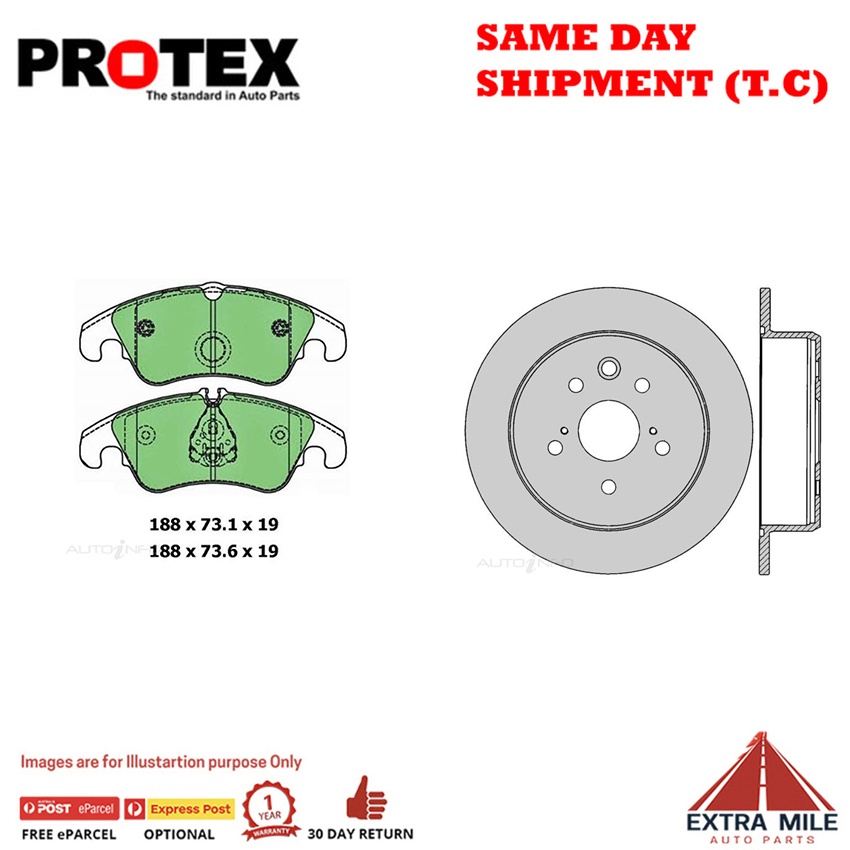 Rotors & Ceramic Brake Pad Set Rear For Lexus IS250C GSE20 2006 on