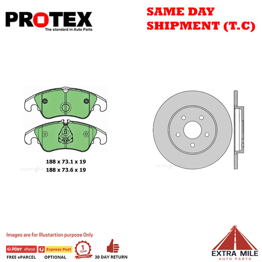 Rotors & Ceramic Brake Pad Set Rear For Jaguar X Type X400 2 5i 3 0i V6 24v