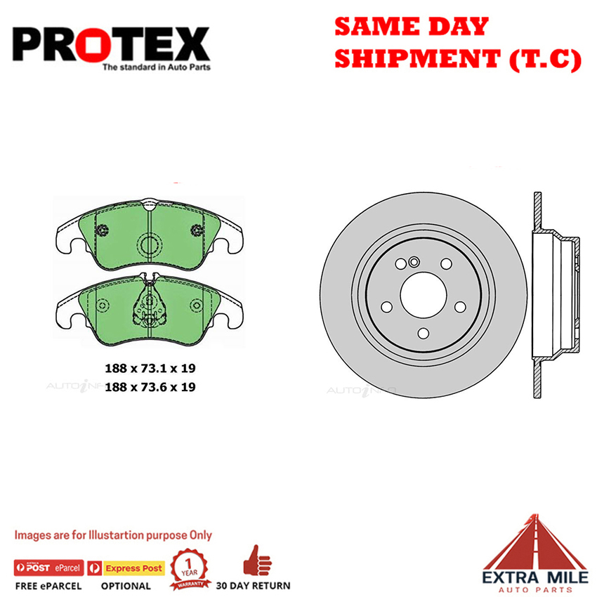 Rotors & Ceramic Brake Pad Set Rear For Mercedes Benz E280 E350 W211 E250 W212