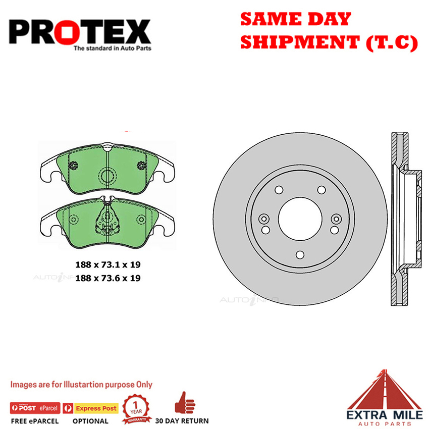 Rotors & Ceramic Brake Pad Set Front For Hyundai Elantra HD 2 0L 2006 on