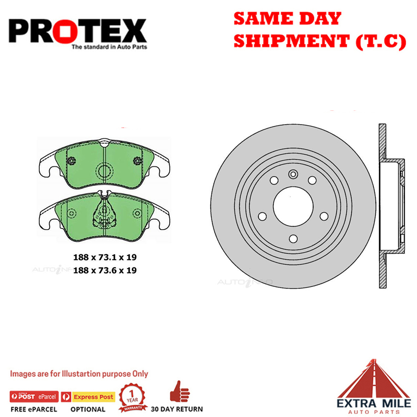 Rotors & Ceramic Brake Pad Set Rear For Opel Astra PJ GTC 1 4L 1 6L 11 on