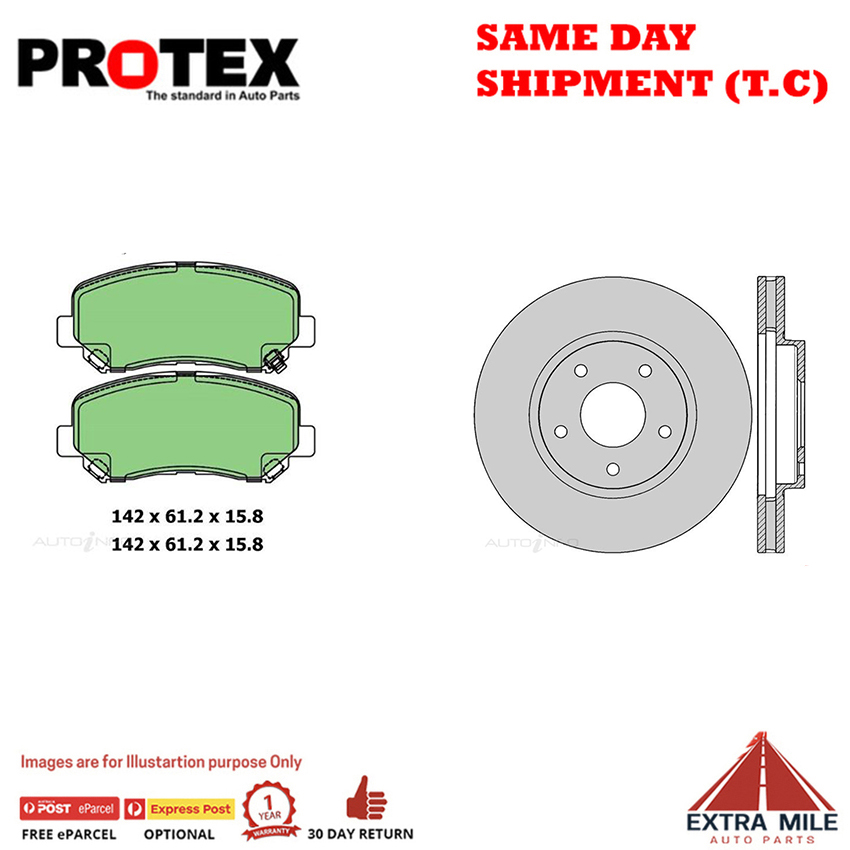 Rotors & Ceramic Brake Pad Set Front For Mazda CX-5 KE 2012-on