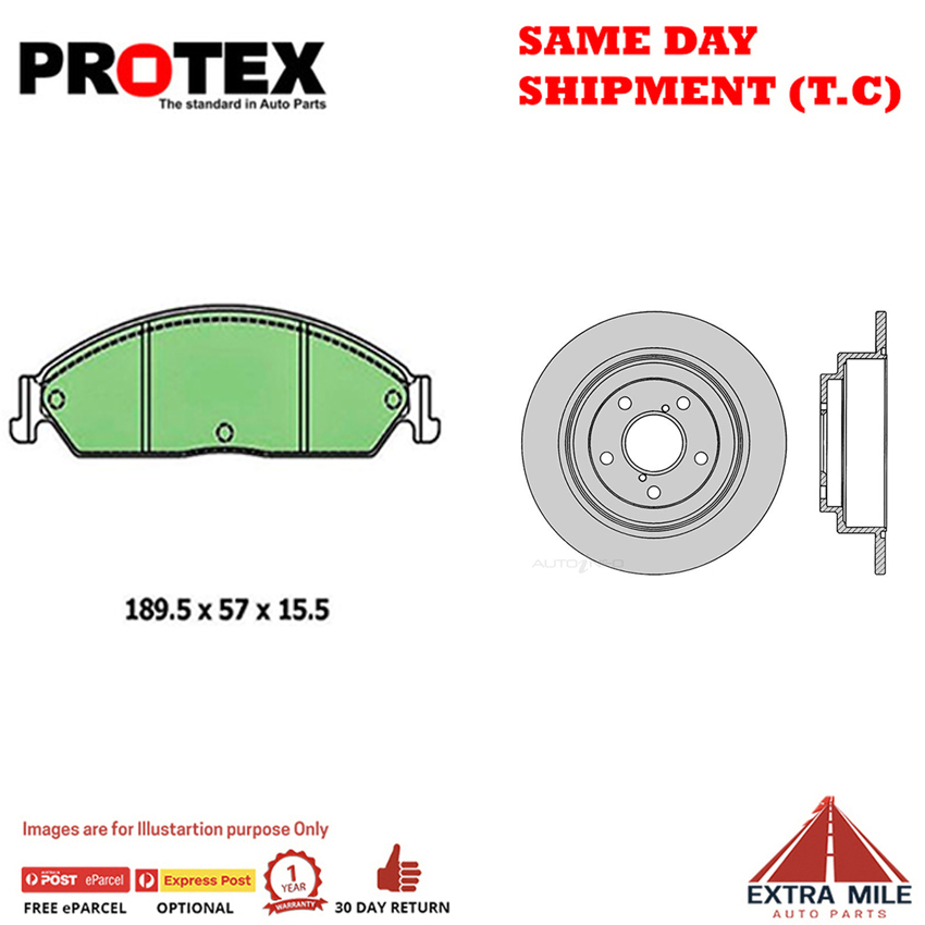 Rotors & Ceramic Brake Pad Set Rear For Subaru Forester SG WRX Exc Sti