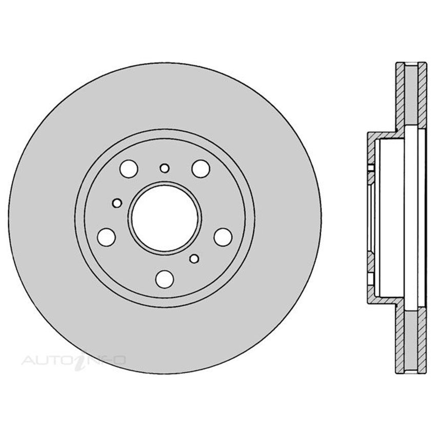 Protex Disc Brake Rotor Front Pair For Toyota Camry VZV20 VZV21 VZV22 10/92-2/98