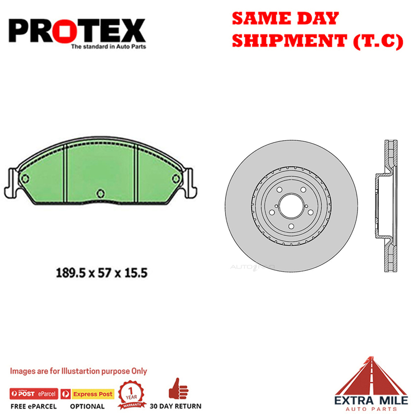 Protex Front Disc Brake Rotors&Blue Pads for Nissan Maxima A32 1994 1999