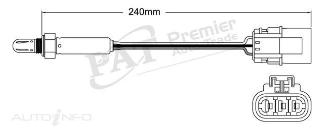 PAT Pre-Cat. Oxygen Sensor For Nissan Skyline R31 3.0L 6CYL RB30E - EGO-007