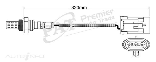 PAT Pre-Cat. Oxygen Sensor For Holden Barina 1.6L 4CYL C16XE  - EGO-021