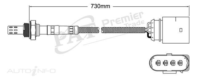 PAT Pre-Cat. Oxygen Sensor For Volkswagen Polo 1.4L 4CYL AHW 14 16V DOHC