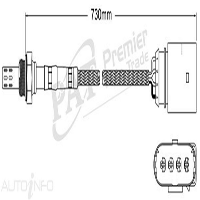 PAT Pre-Cat. Oxygen Sensor For Volkswagen Polo 1.4L 4CYL AHW 14 16V DOHC