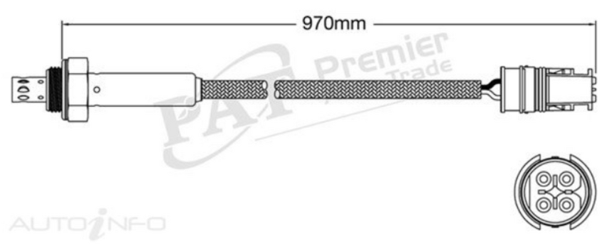 PAT Oxygen Sensor Pre-Catalytic For BMW 323i E36 2.5L M52B25 4D Sedan, 2D Coupe