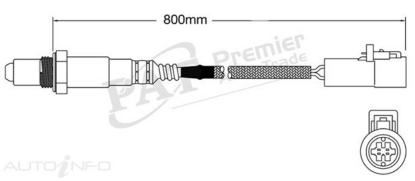 PAT Oxygen Sensor Post-Catalytic For Ford Fiesta GHIA,LX,ZETEC WP, WQ 1.6L FYJA