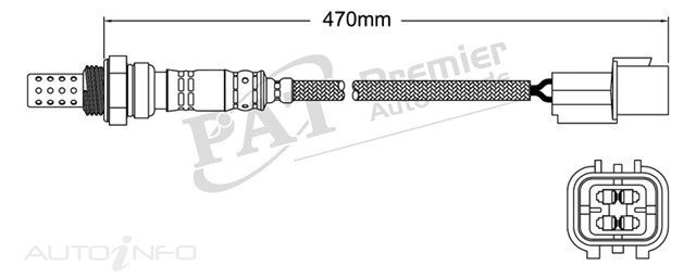 PAT Pre-Cat. Oxygen Sensor For Proton Waja 1.6L 4CYL 4G18 - EGO-041