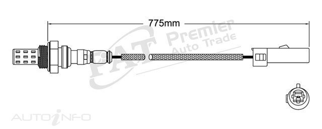 PAT Pre-Cat. Oxygen Sensor For Mitsubishi Lancer GSR 1.6L 4CYL 4G61