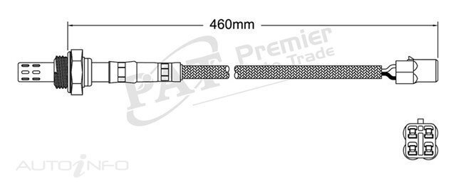 PAT Pre-Cat. Oxygen Sensor For Subaru Forester S10 (SF) 2.0 4CYL EJ20J - EGO-059