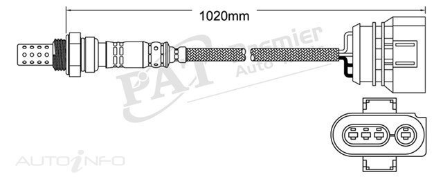 PAT Pre-Cat. Oxygen Sensor For Seat Toledo 2.0 4CYL AGG - EGO-101