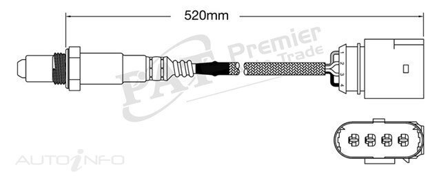 PAT Pre-Cat. Oxygen Sensor For Volkswagen Jetta 1.4L Twin Charged 4CYL BMY