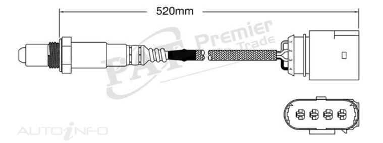 PAT Oxygen Sensor Pre-Cat Converter For SKODA ROOMSTER 1.6L BTS I4 16V