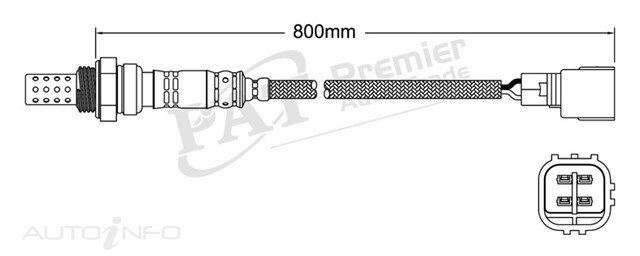 PAT Pre-Cat. Oxygen Sensor For Toyota Vitz SCP10 1.0L 4CYL 1SZ-FE - EGO-141