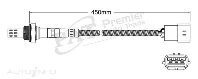 PAT Pre-Cat. Oxygen Sensor For Ford Festiva 1.5L 4CYL B5 - EGO-158