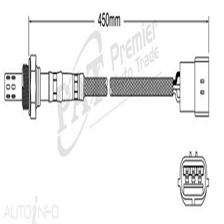 PAT Pre-Cat. Oxygen Sensor For Eunos 800 2.5L 6CYL KLZE V6 24V DOHC - EGO-158