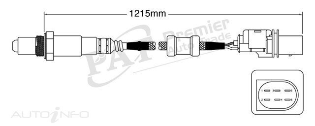 PAT Pre-Cat. Oxygen Sensor For Volkswagen Transporter Diesel 2.5L Turbo 5CYL BPC