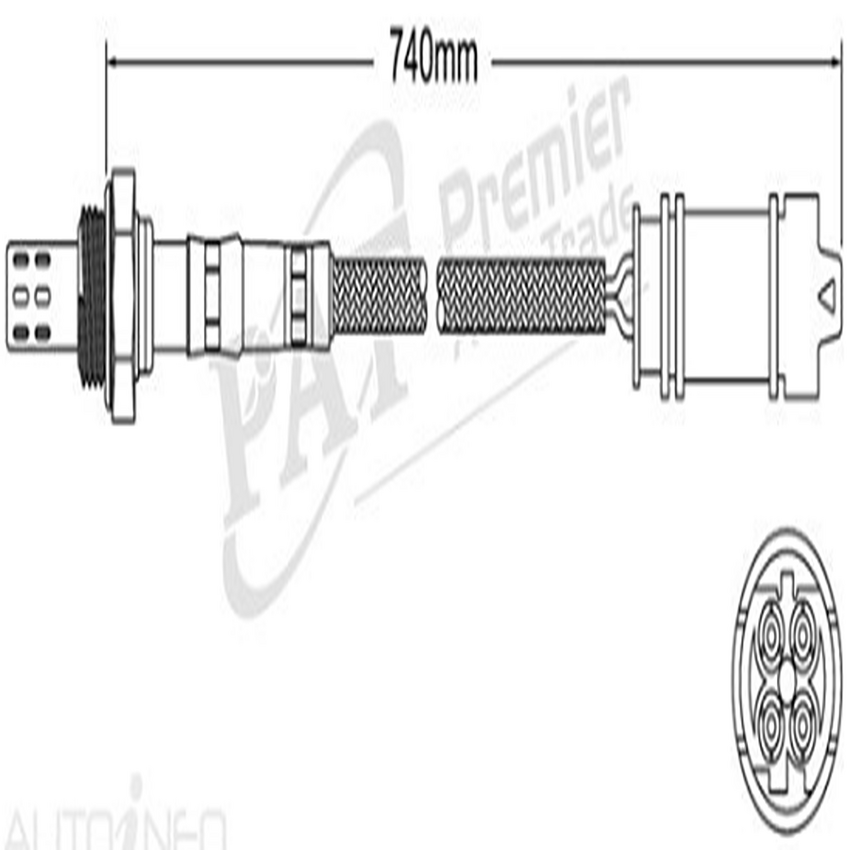 PAT Oxygen Sensor Post-Catalytic For BMW X5 4.4i, 4.6is E53 4.4L/4.6L V8 M62B46