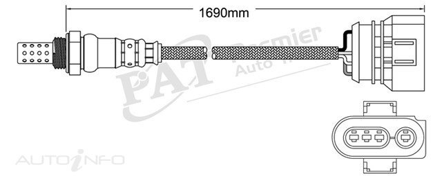 PAT Pre-Cat. Oxygen Sensor For Audi A4 1.8L Turbo 4CYL AEB I4 20V DOHC - EGO-189